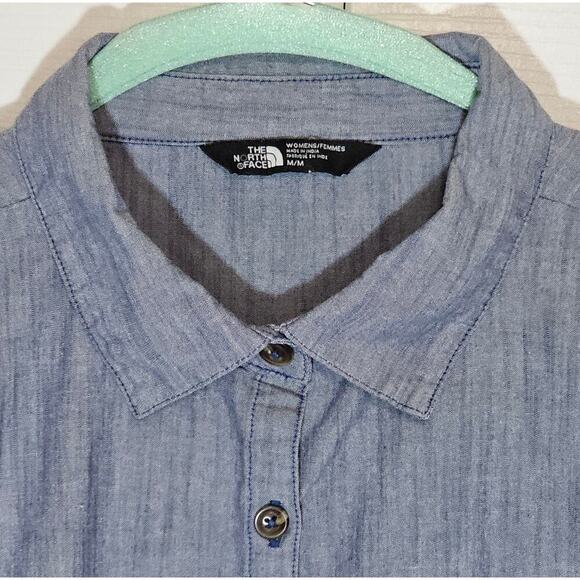 The North Face Womens Stevie Woven Front Button Up Long Sleeve Shirt Medium Long - Picture 3 of 9